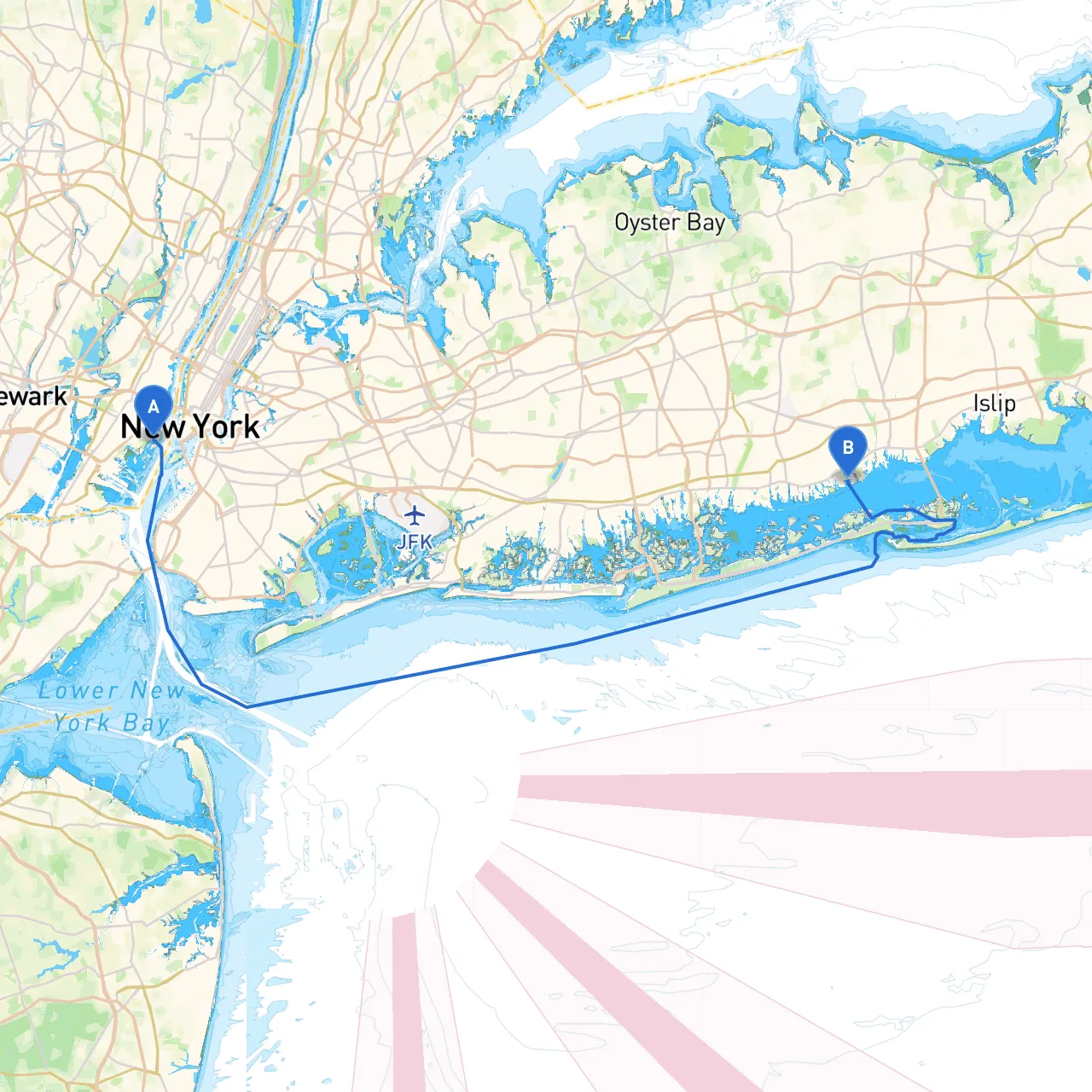 Jersey City to Lindenhurst