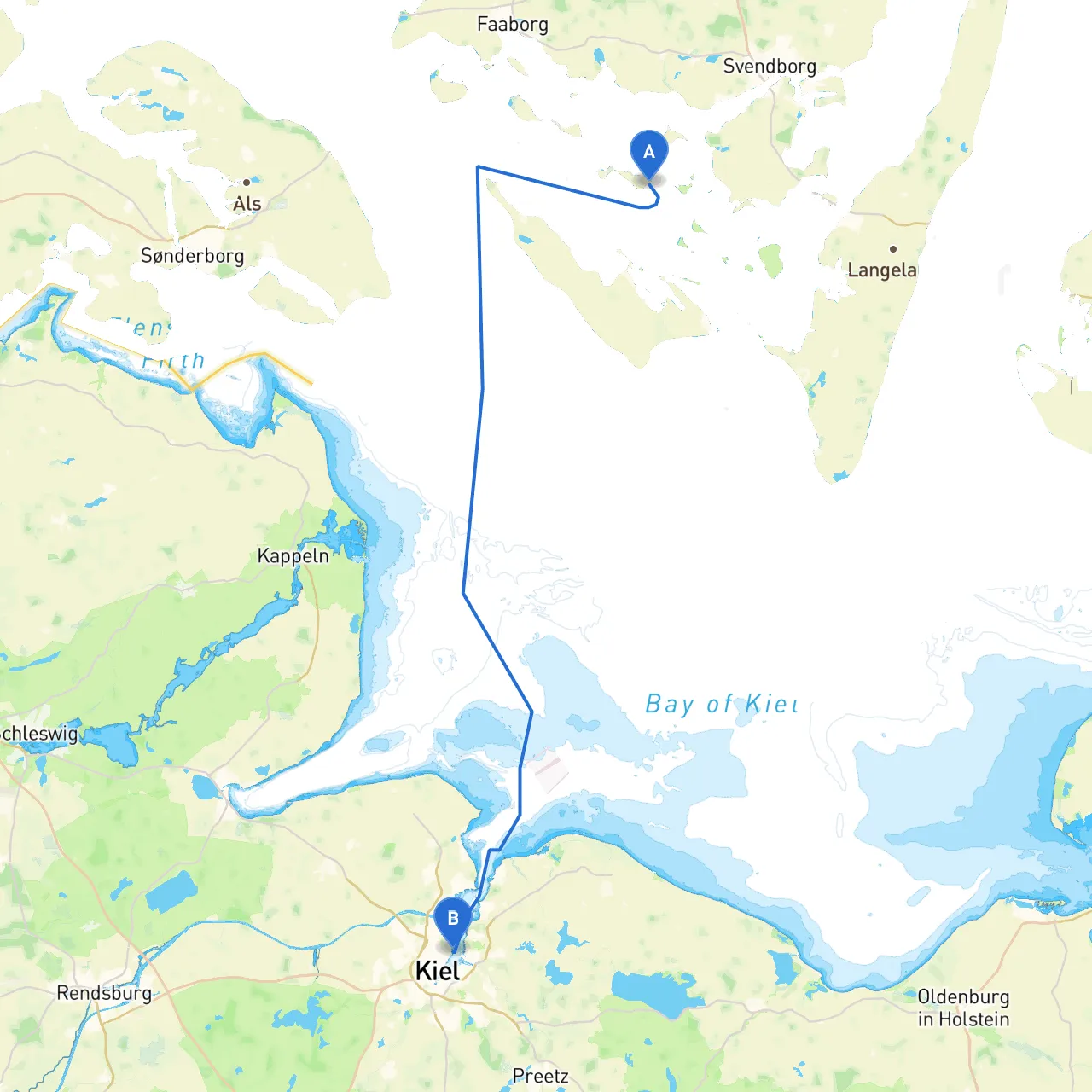 Svendborg to Kiel