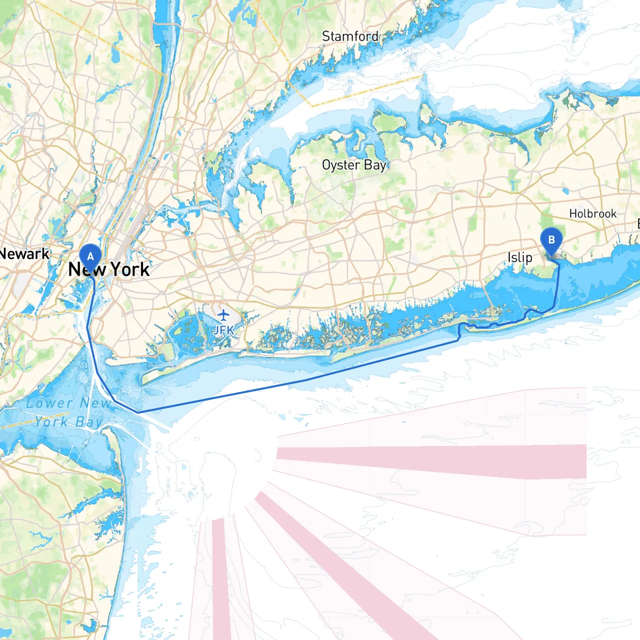 Jersey City to Oakdale