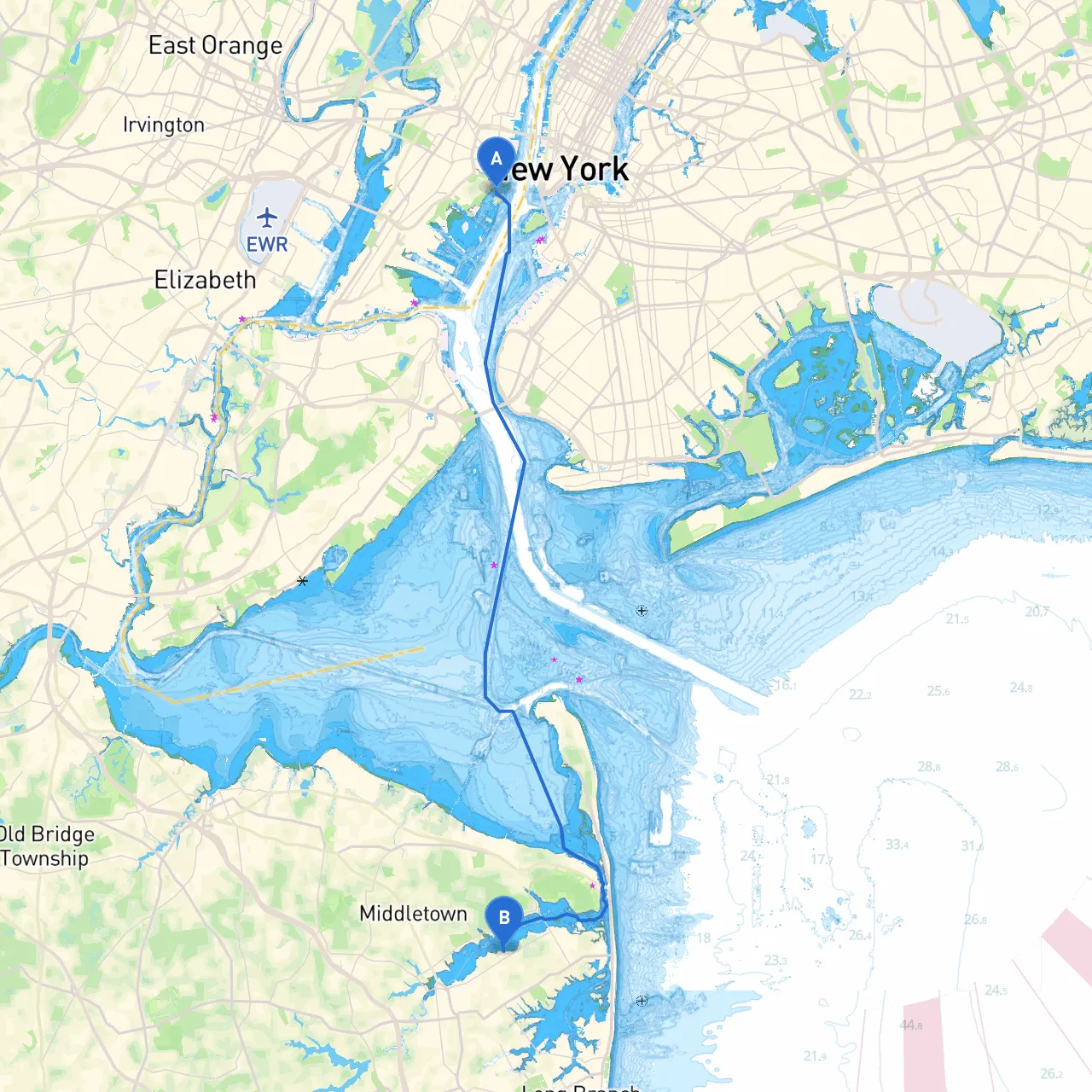 Jersey City to Fair Haven