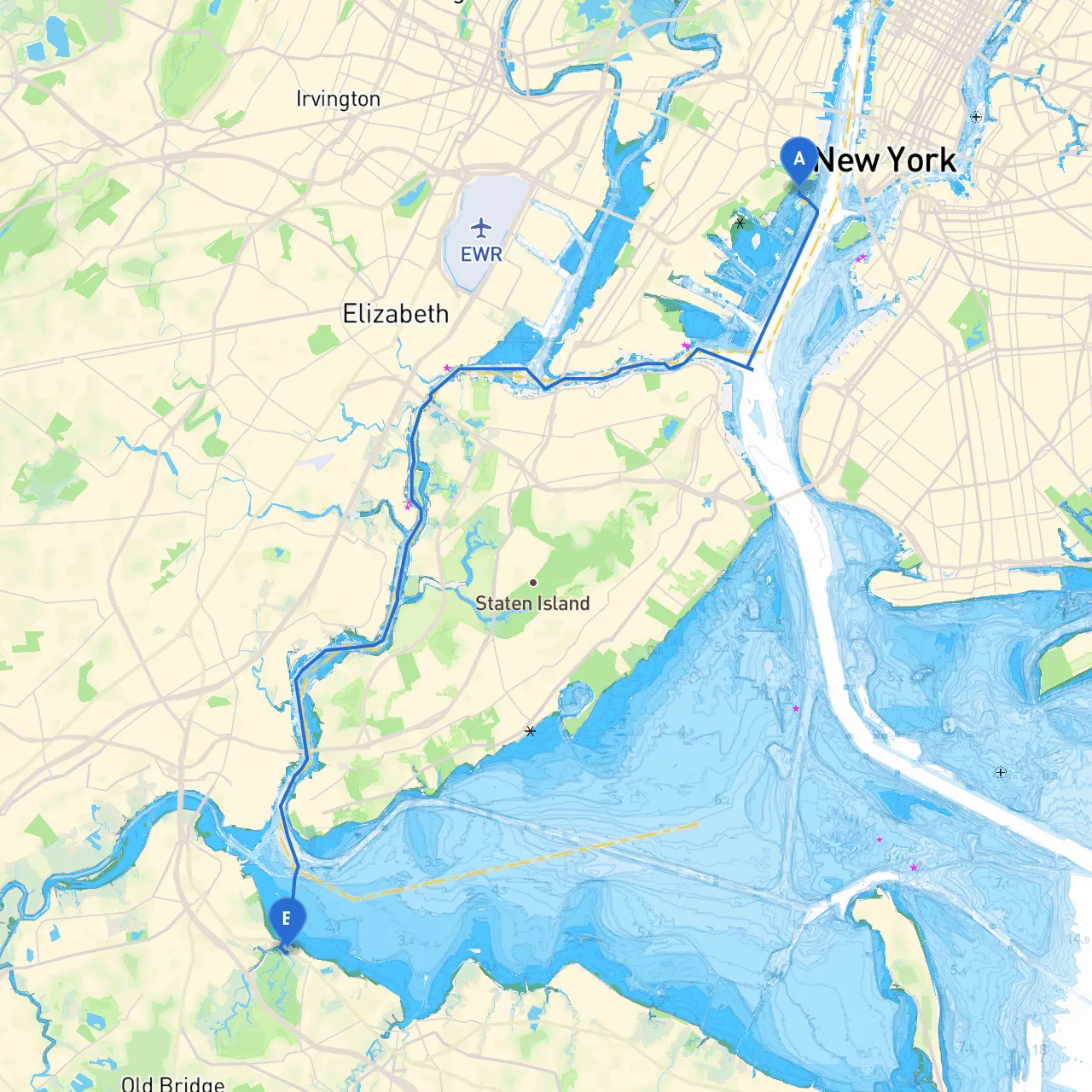 Jersey City to Laurence Harbor