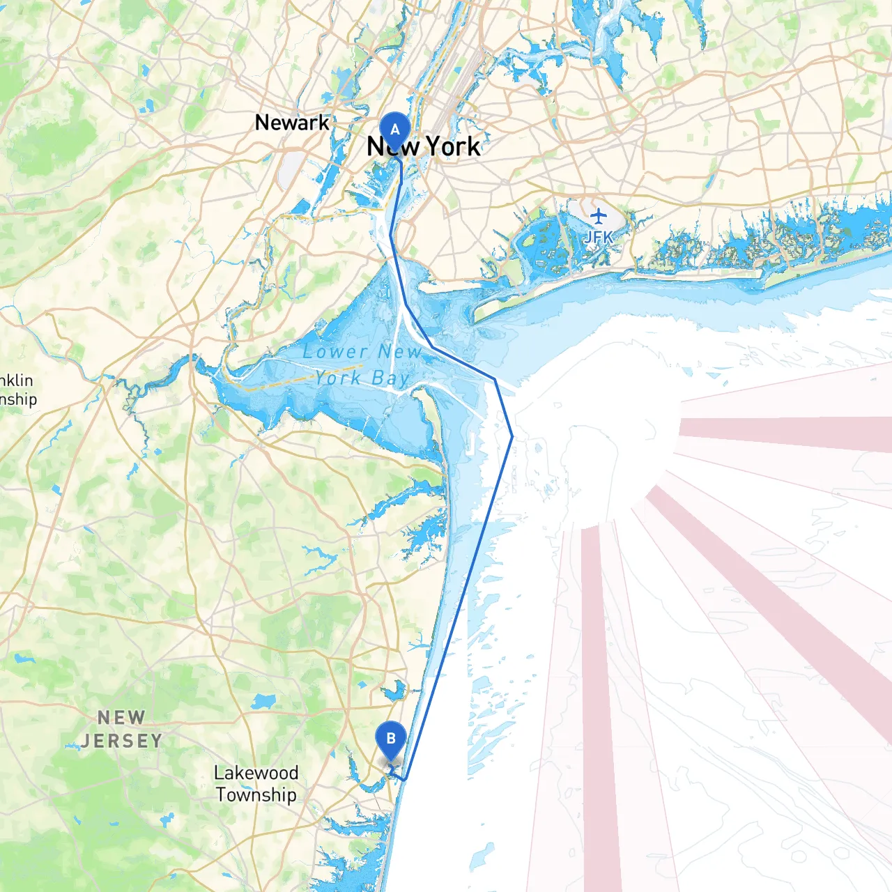 Jersey City to Manasquan