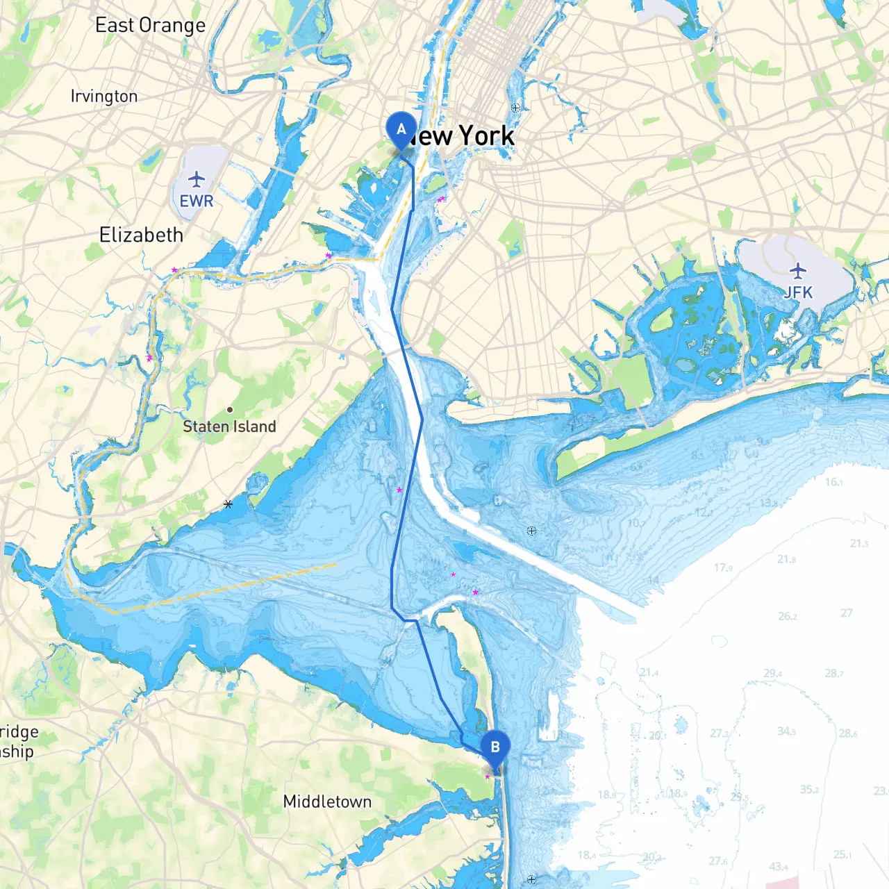 Jersey City to Highlands