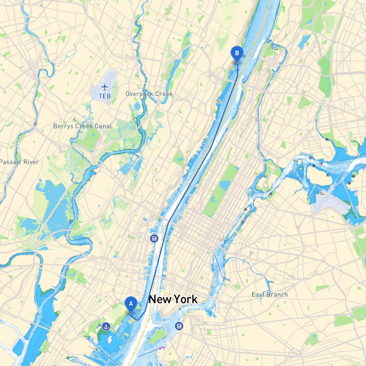 Jersey City to Englewood Cliffs