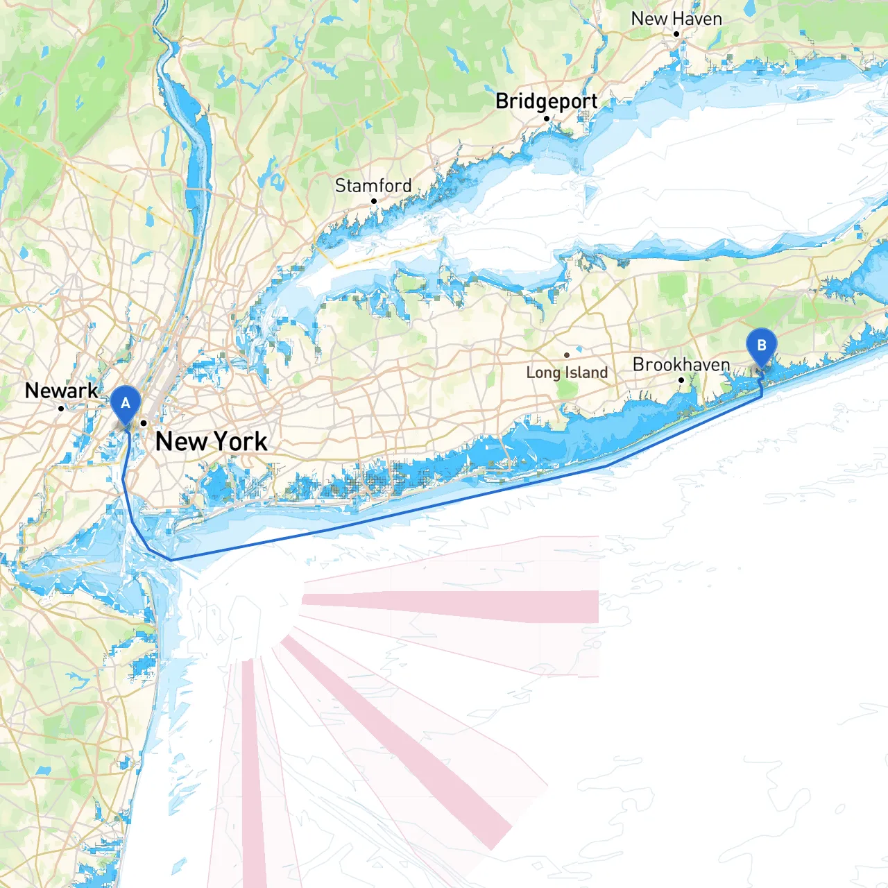 Jersey City to East Moriches