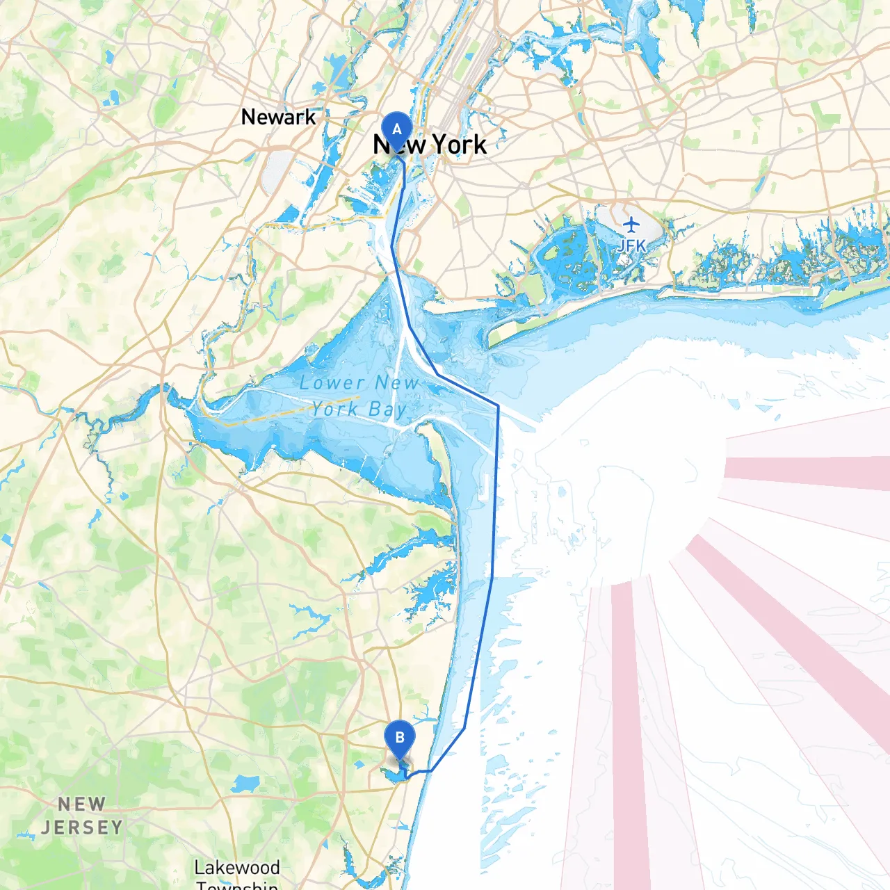 Jersey City to Neptune