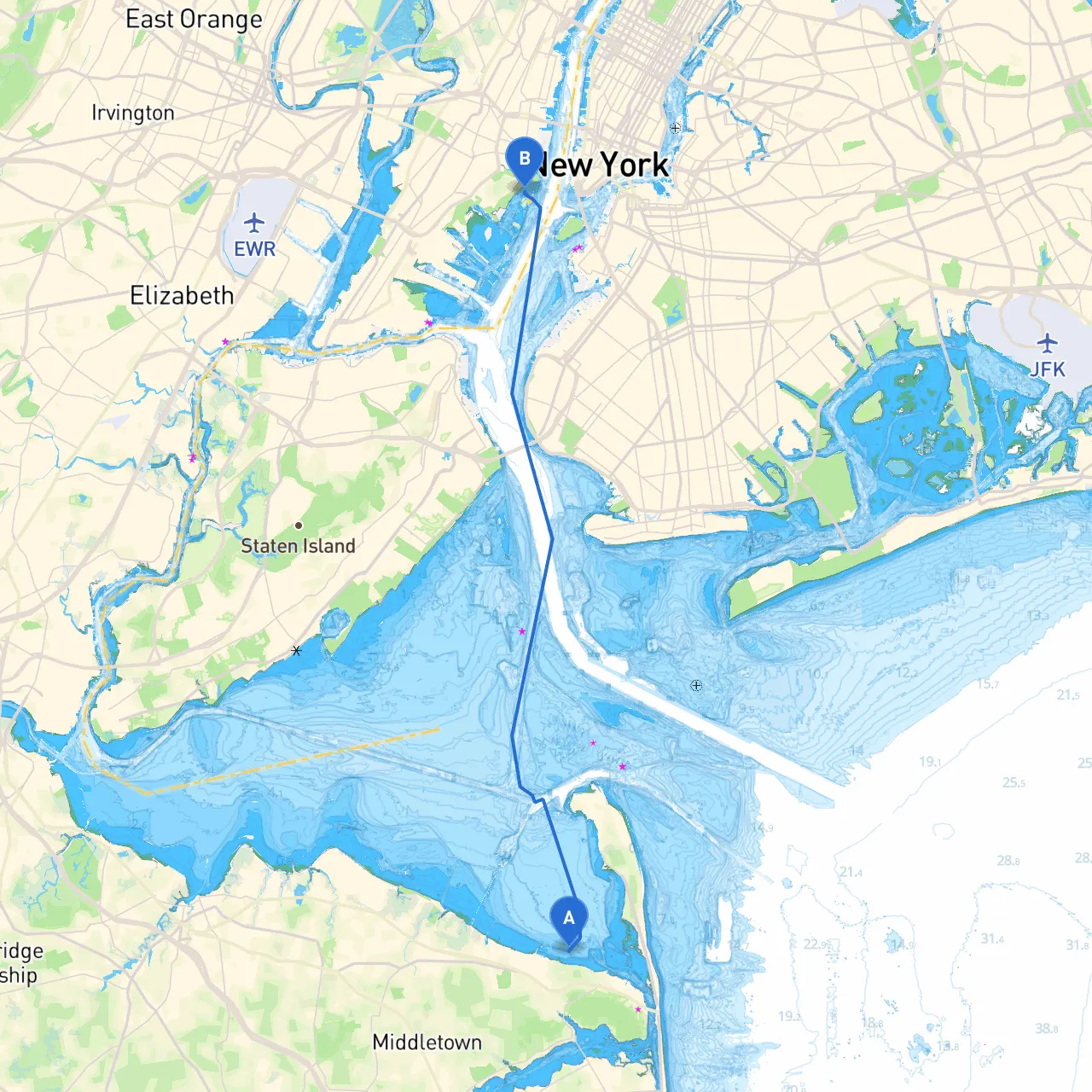Atlantic Highlands to Jersey City