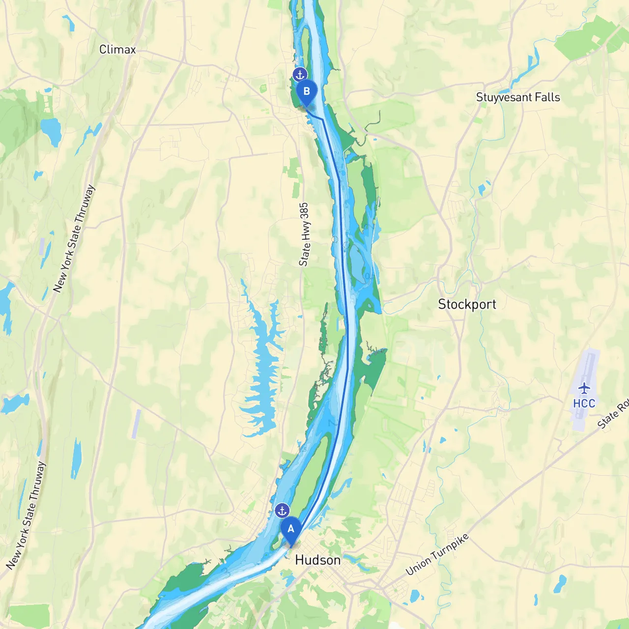 Hudson to Coxsackie
