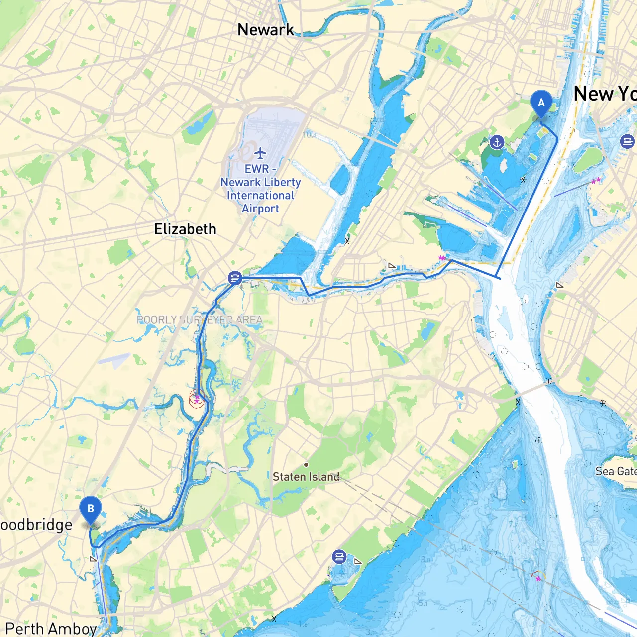 Jersey City to Sewaren
