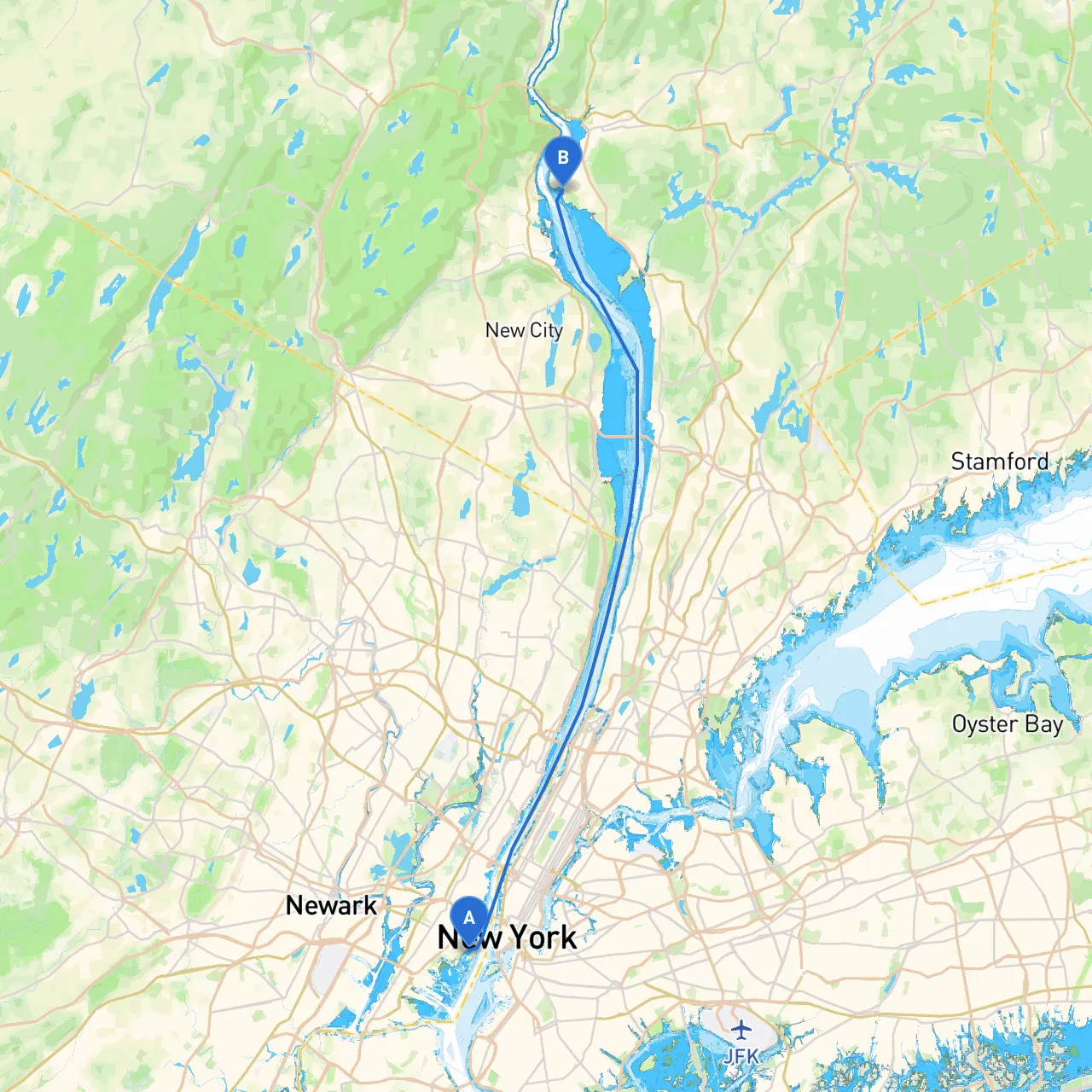 Jersey City to Montrose
