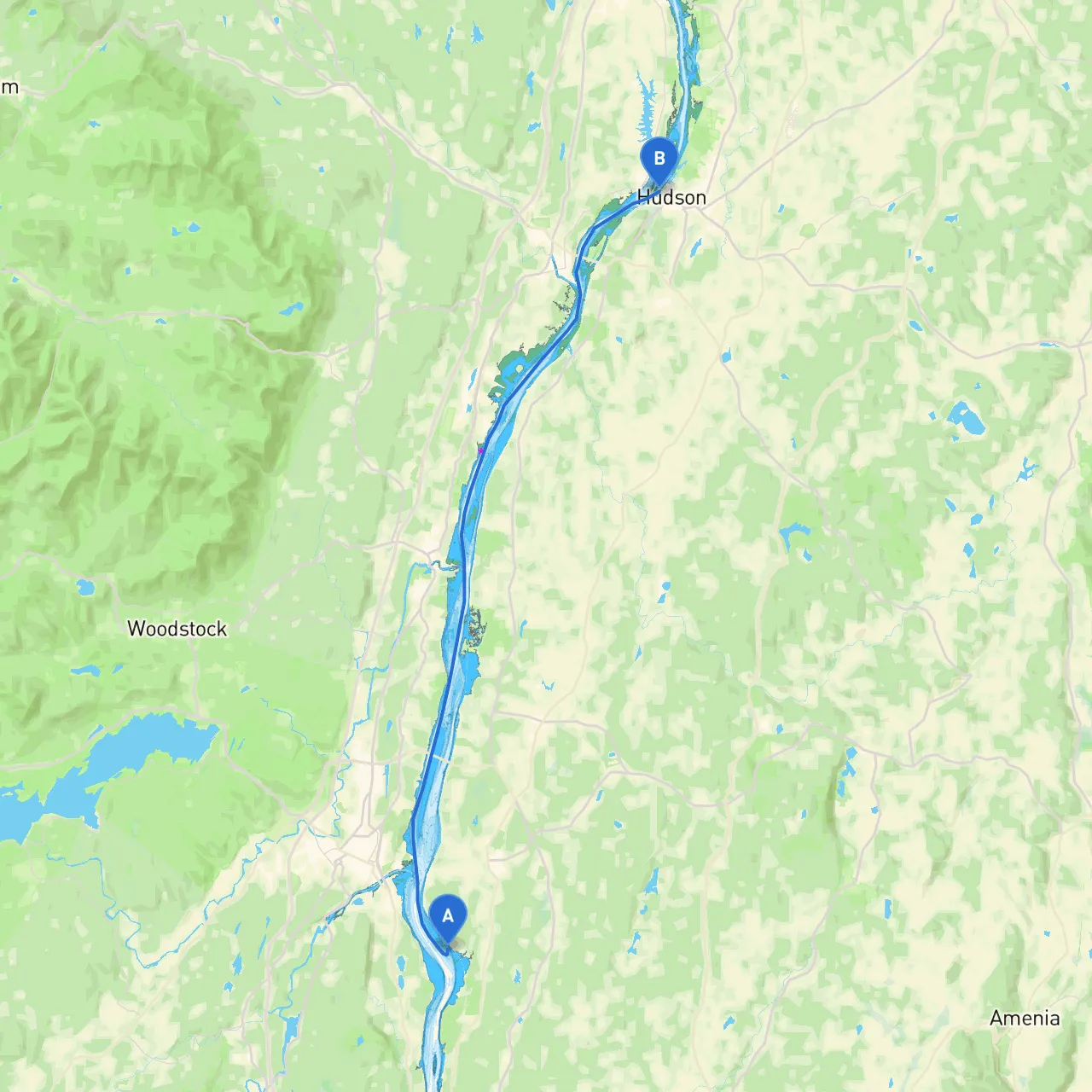 Town of Rhinebeck to Hudson