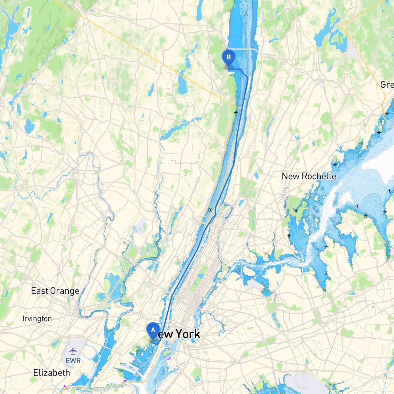 Jersey City to Piermont