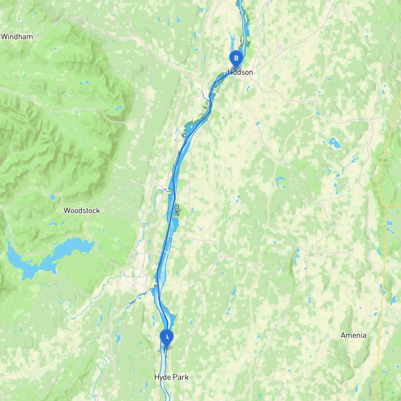Town of Hyde Park to Hudson