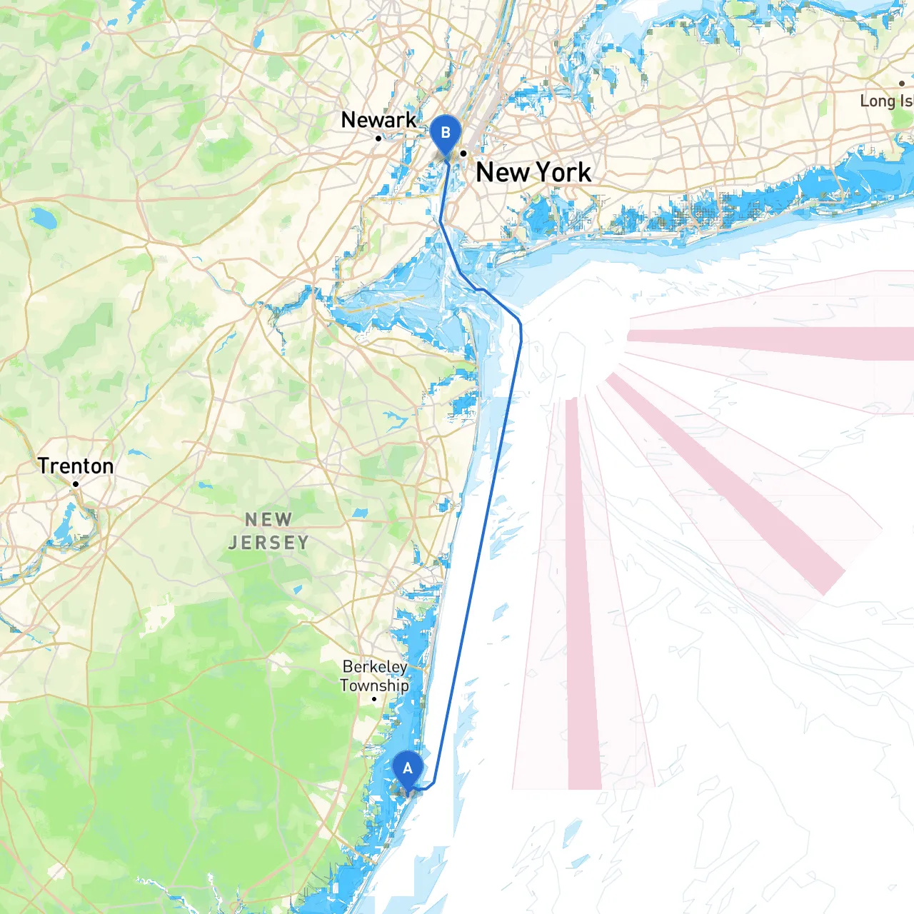 Barnegat Light to Jersey City