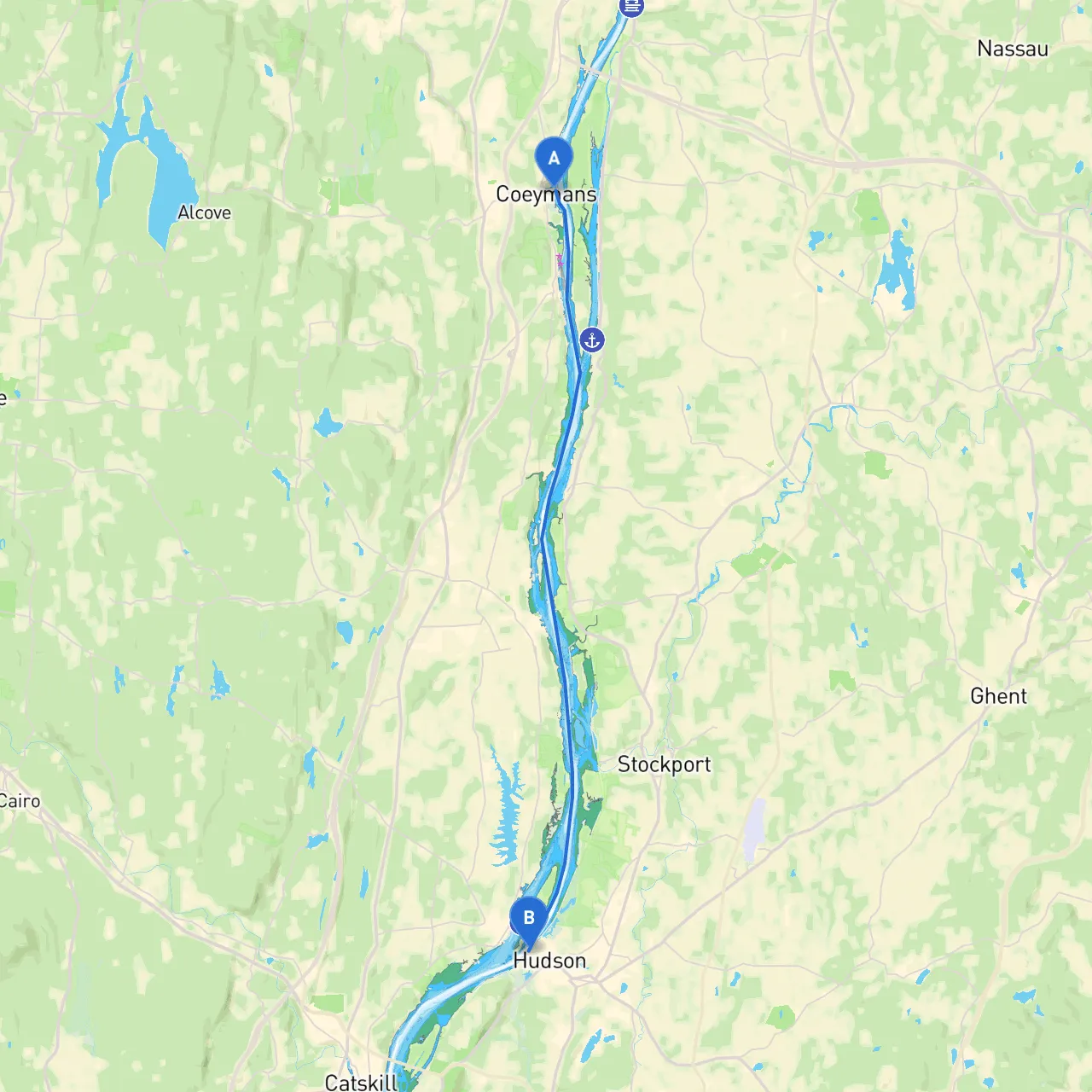 Coeymans to Hudson