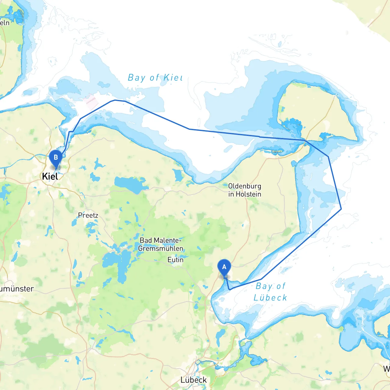 Neustadt to Kiel