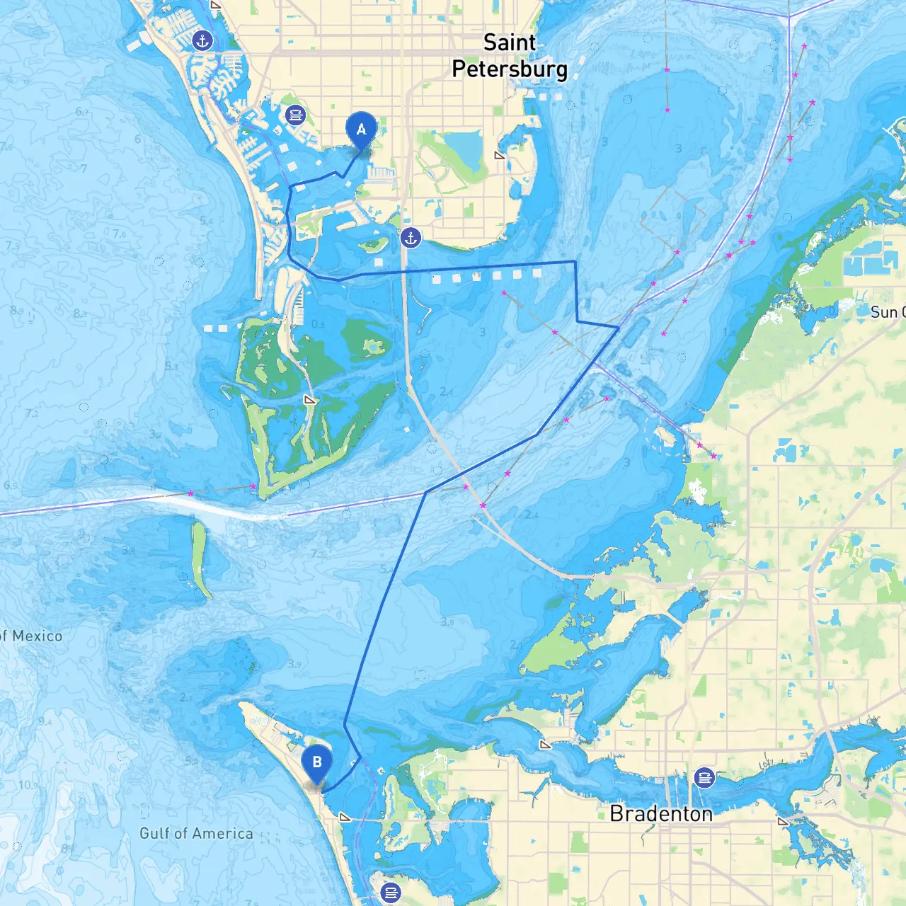 Saint Petersburg to Holmes Beach