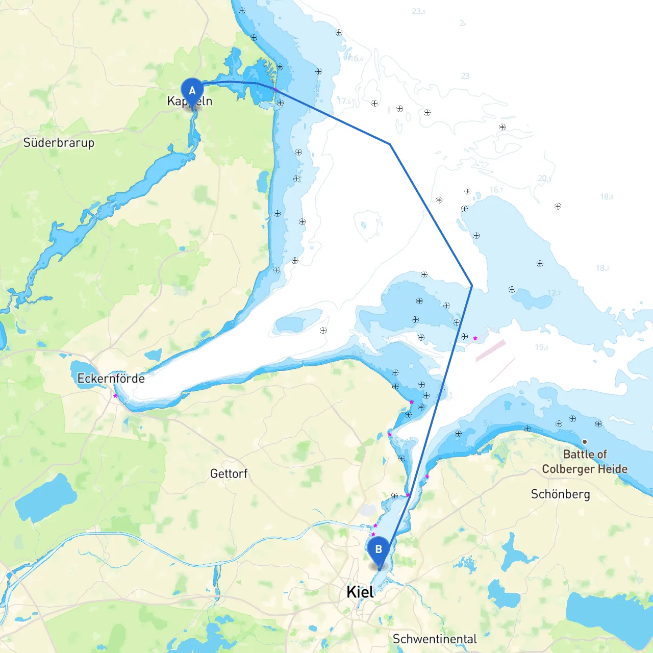 Kappeln to Kiel