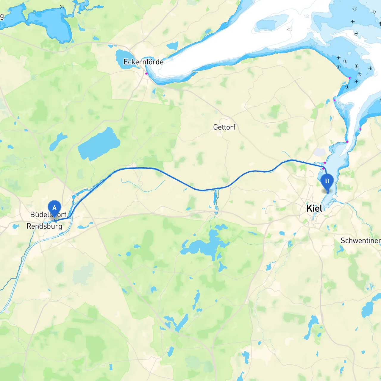 Budelsdorf to Kiel