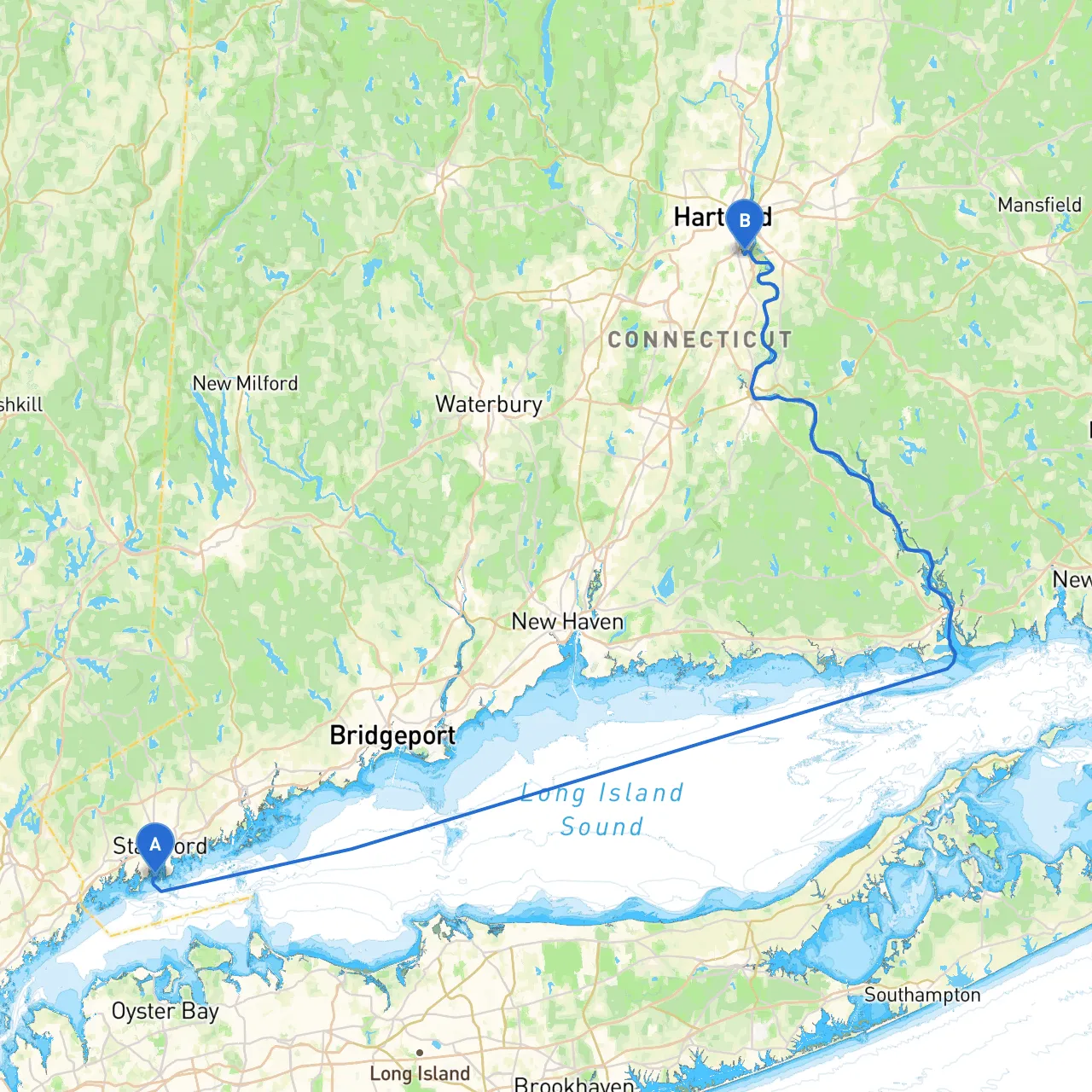 Stamford to Wethersfield