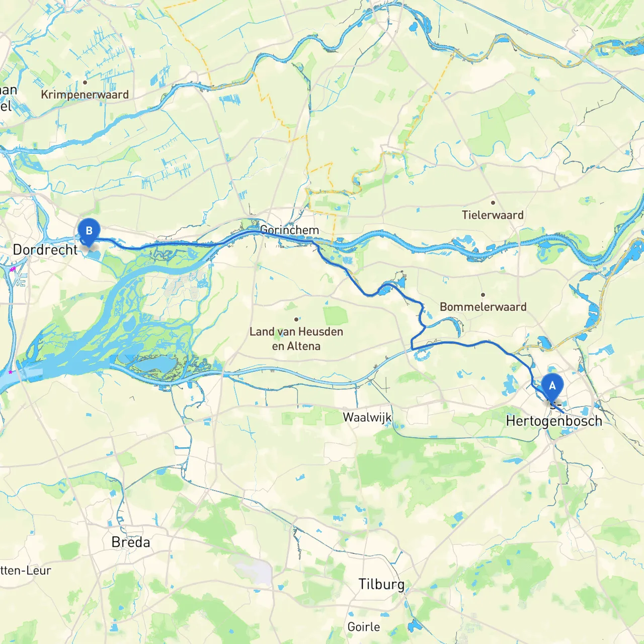 s Hertogenbosch to Dordrecht