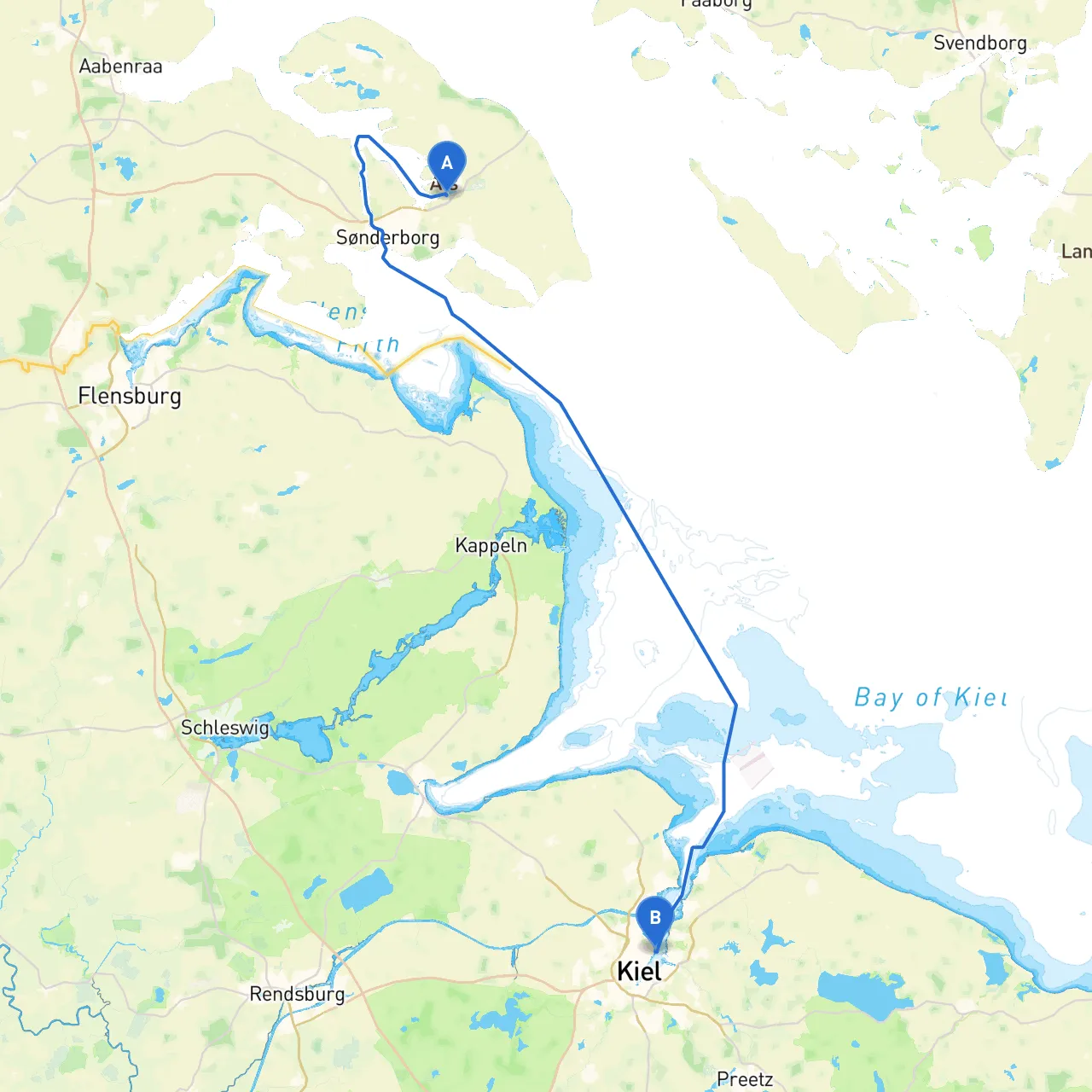 Augustenborg to Kiel