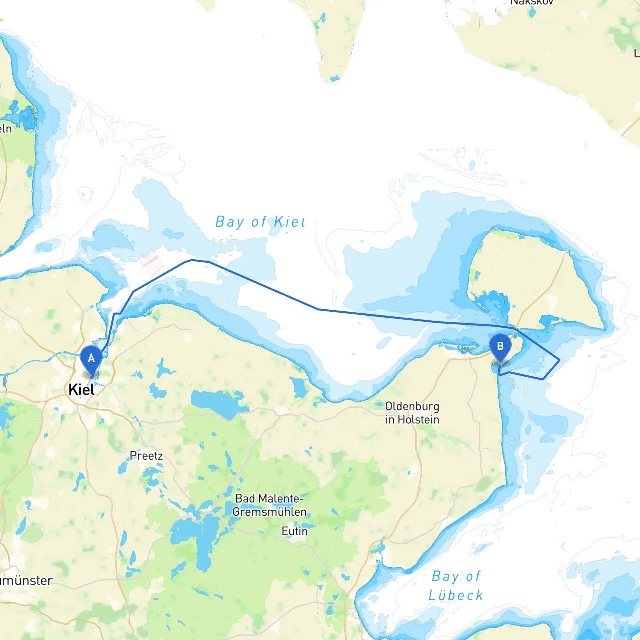 Kiel to Grossenbrode