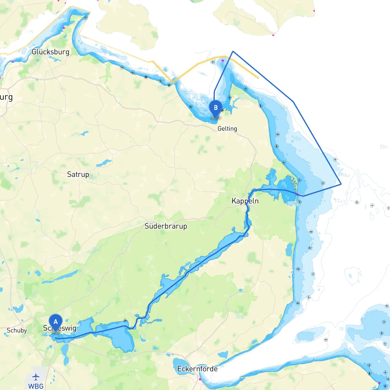 Schleswig to Gelting
