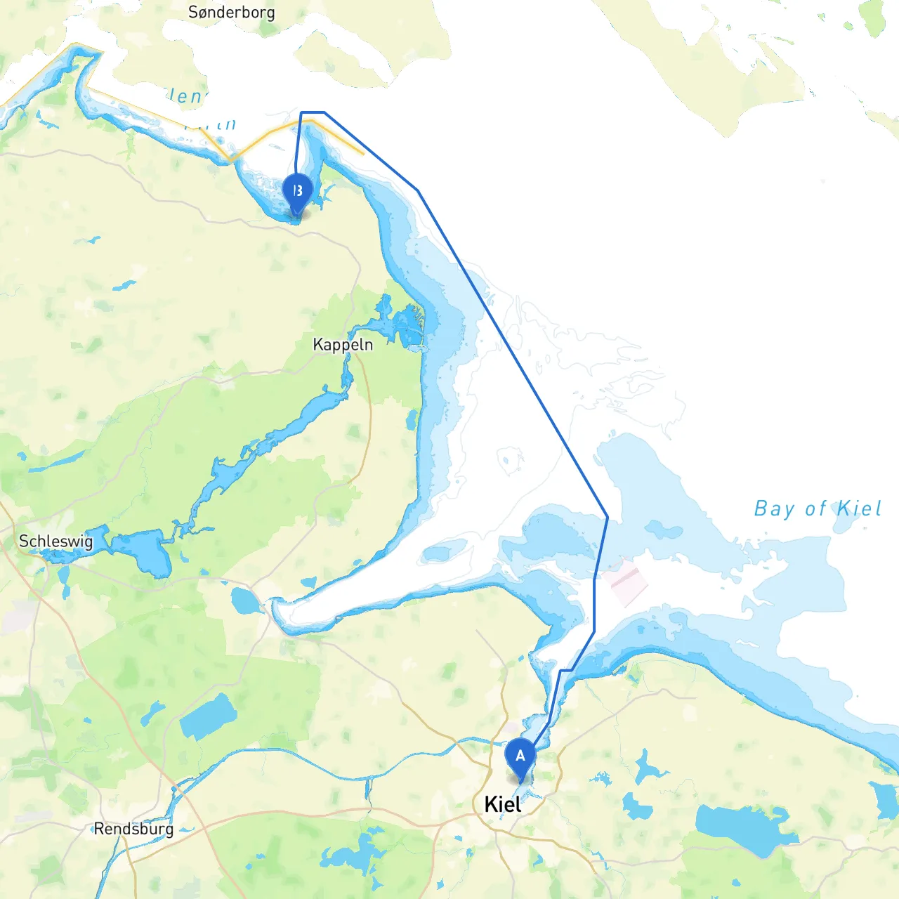 Kiel to Gelting