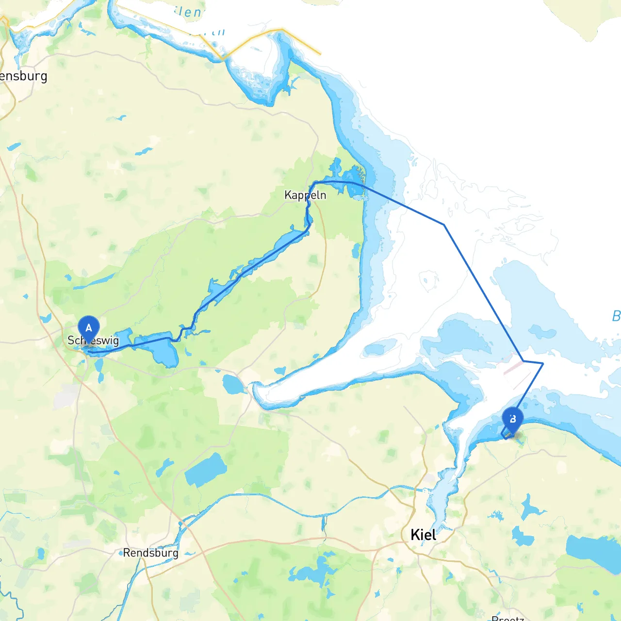 Schleswig to Wendtorf