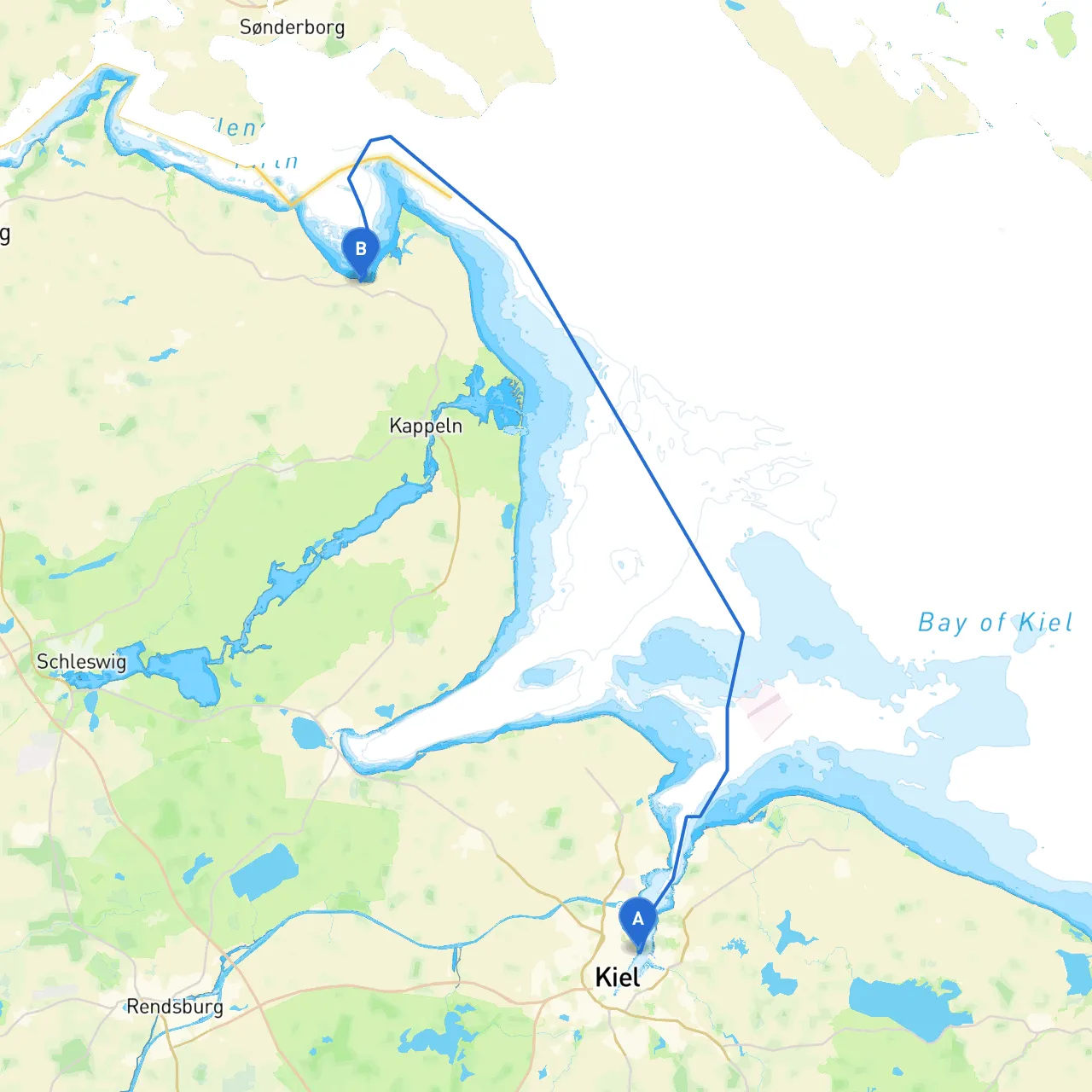 Kiel to Niesgrau