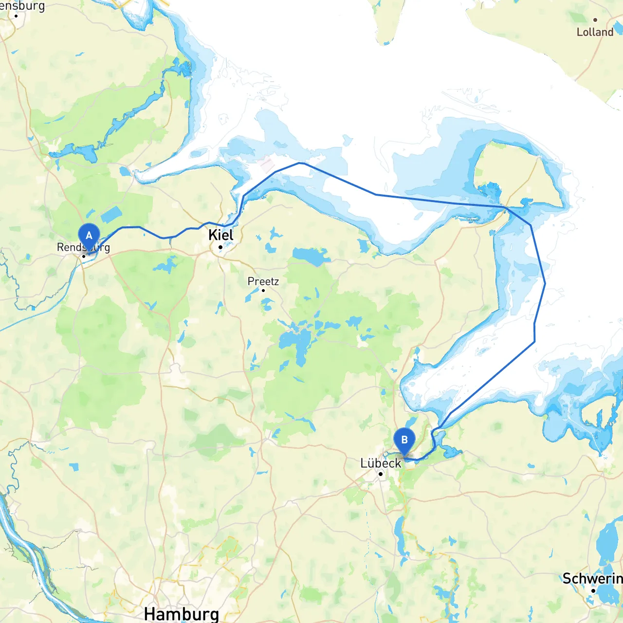 Rendsburg to Lubeck