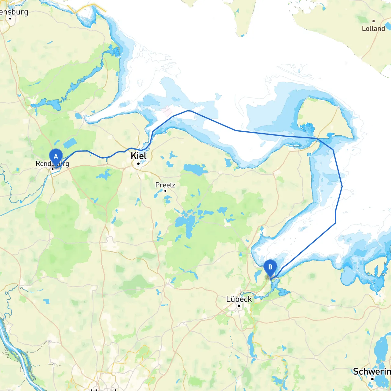 Rendsburg to Lübeck