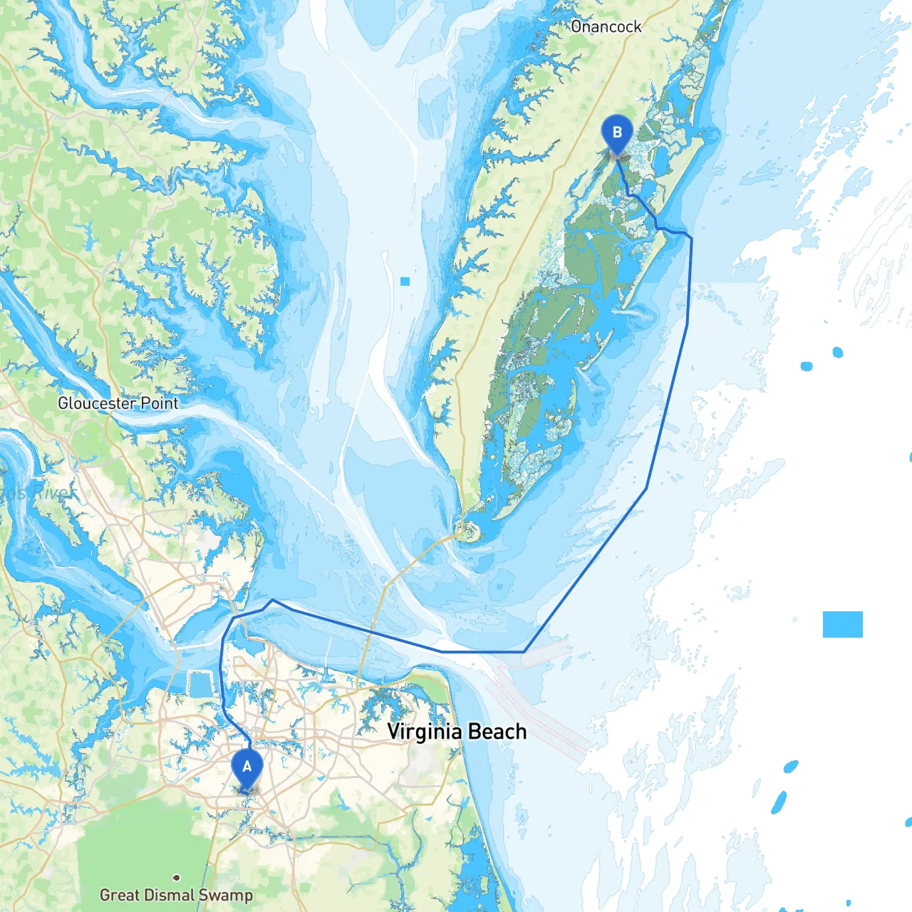 Chesapeake to Quinby