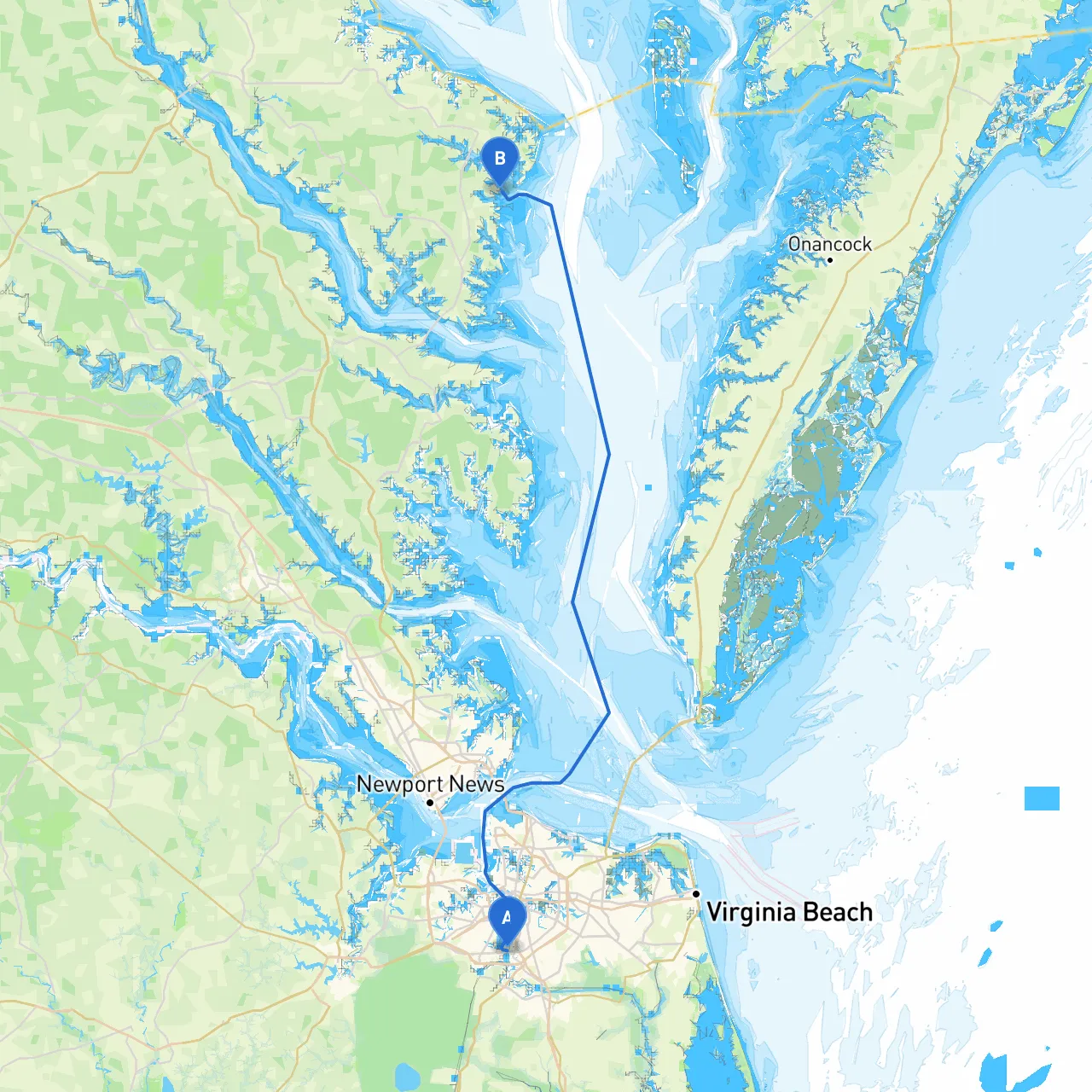 Chesapeake to Heathsville