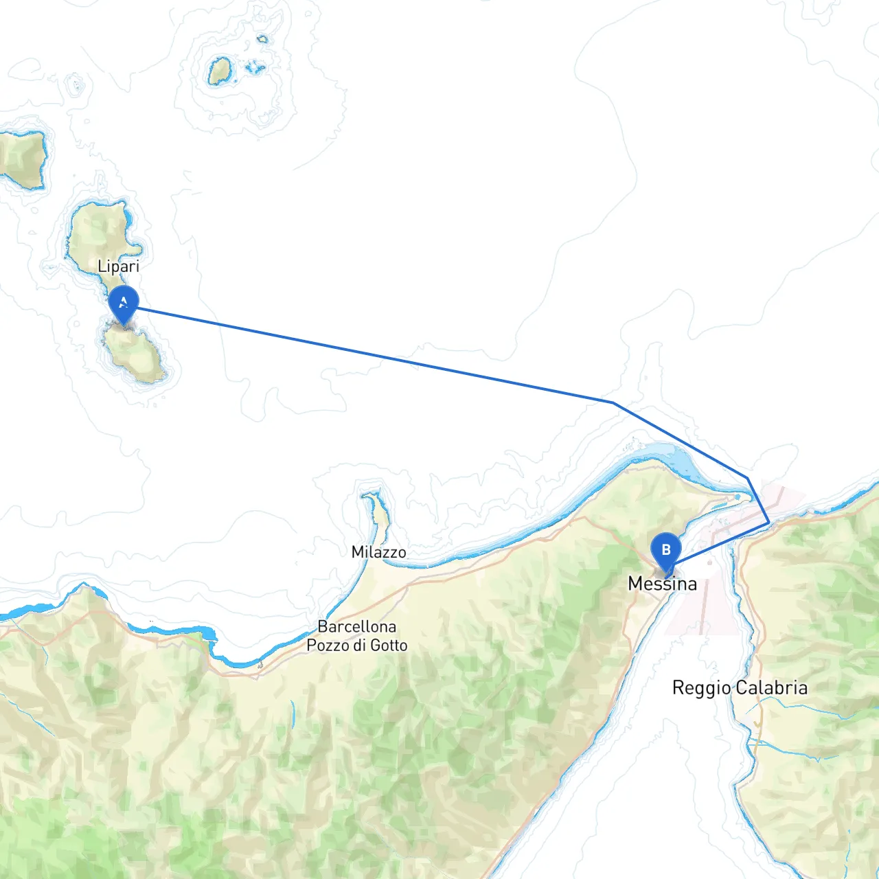 Vulcano to Messina