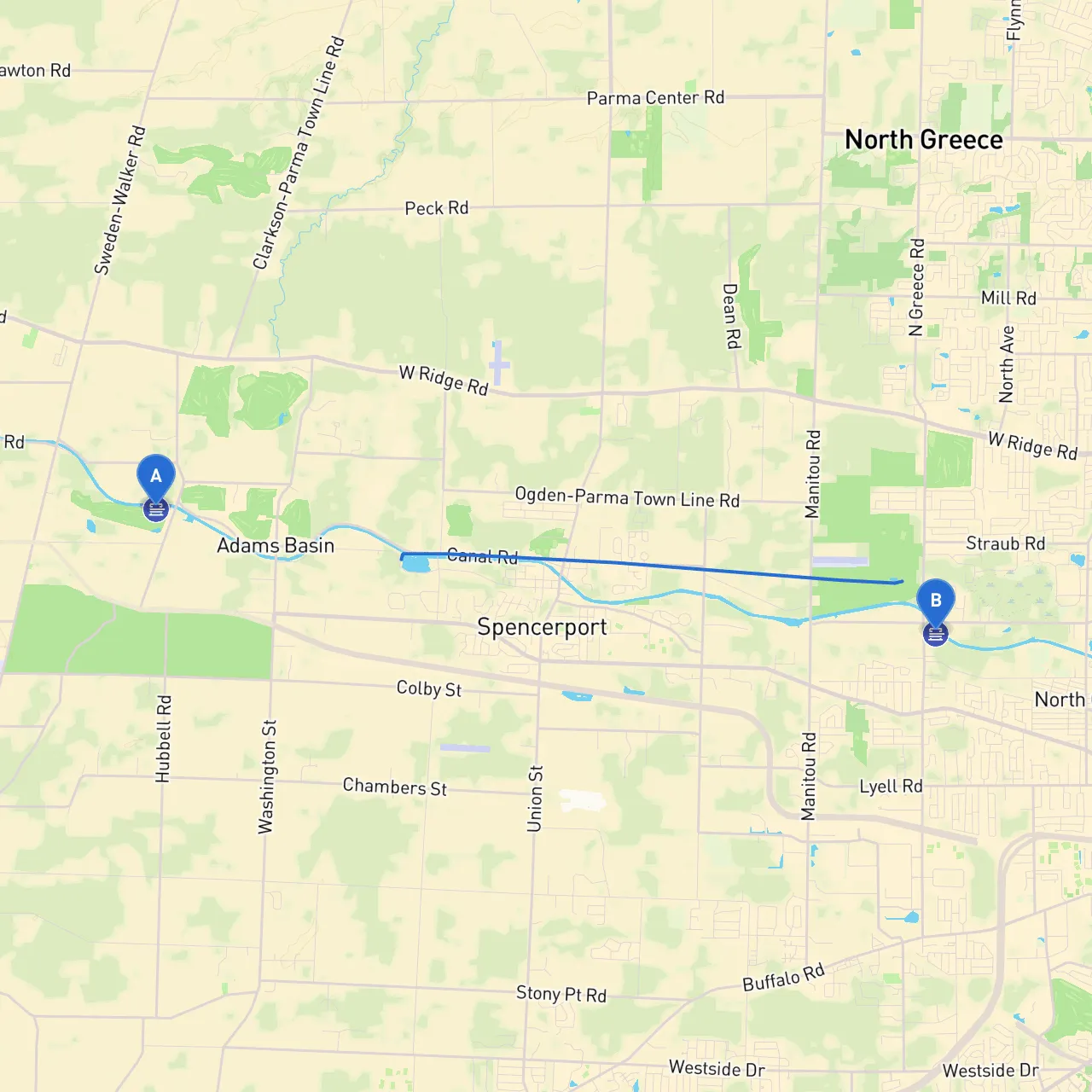 Spencerport to Rochester