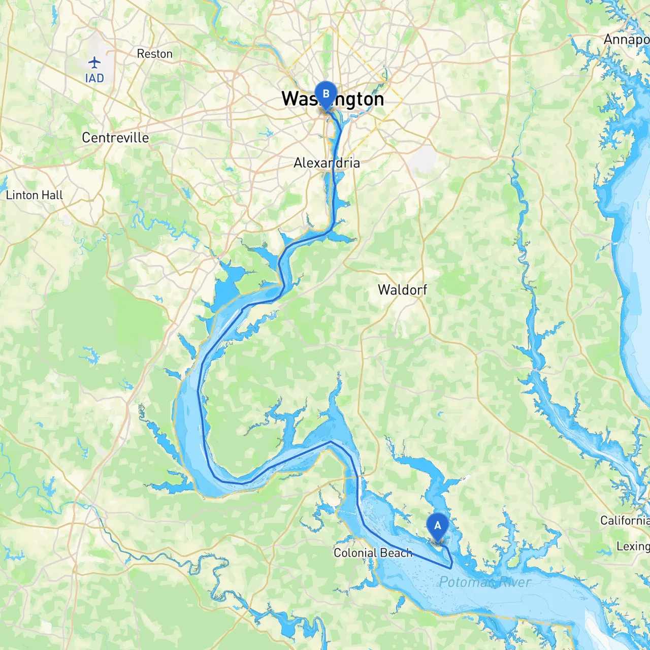 Cobb Island to Arlington