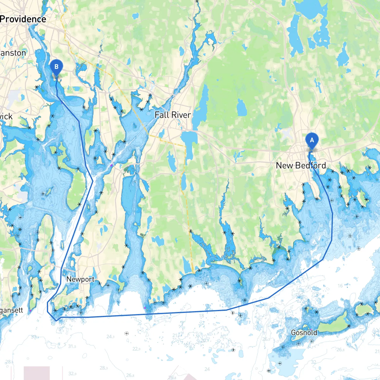 Fairhaven to East Providence