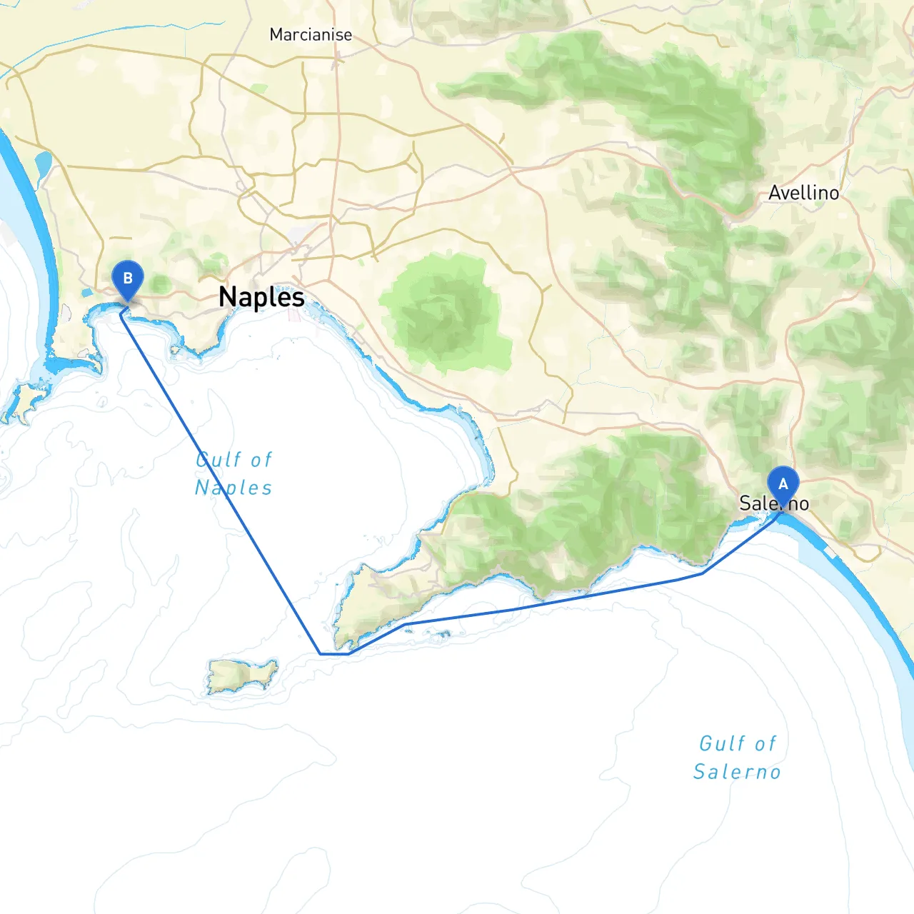 Salerno to Pozzuoli