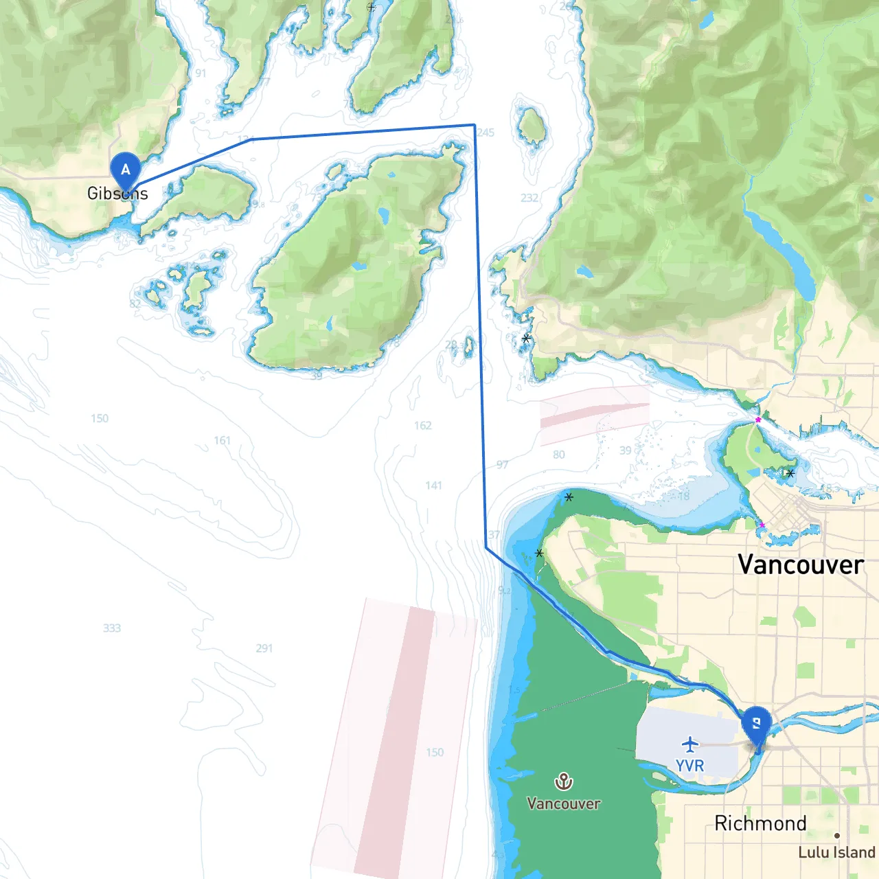 Gibsons to Richmond