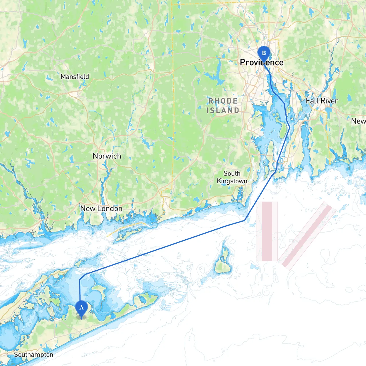 East Hampton to Providence