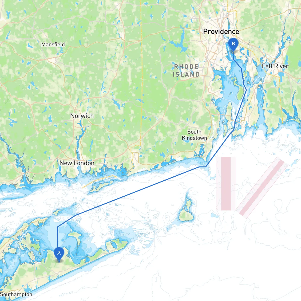 East Hampton to East Providence