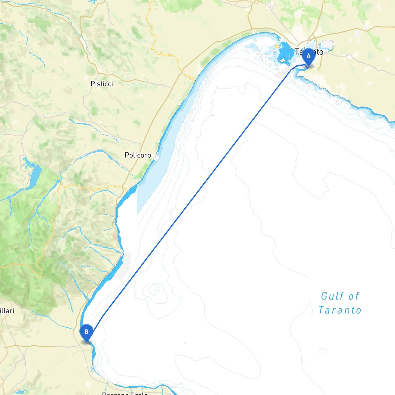 Taranto to Sibari