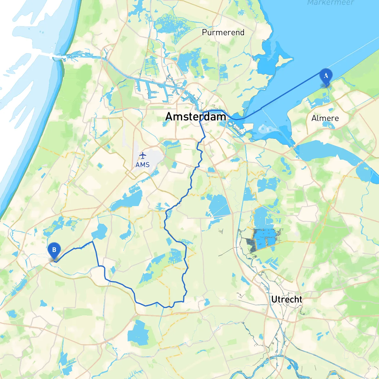 Almere to Leiderdorp