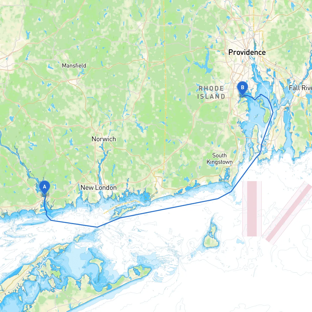 Old Saybrook to Warwick