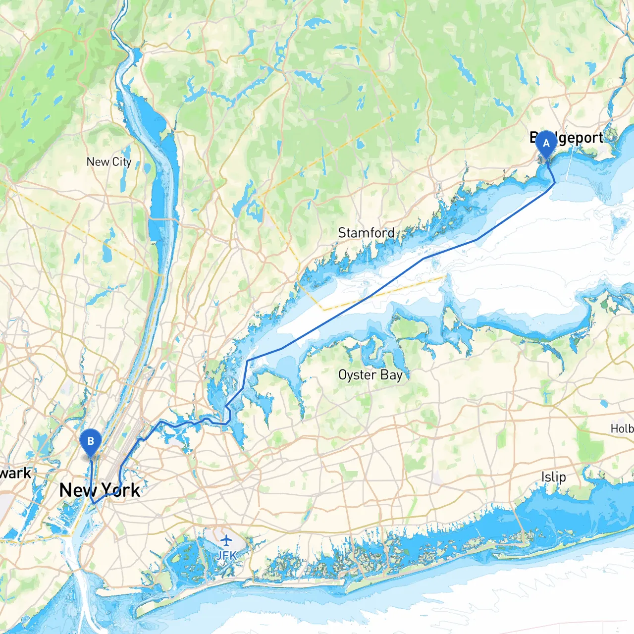 Bridgeport to Hoboken