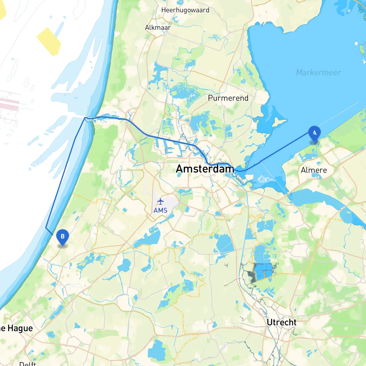 Almere to Noordwijk