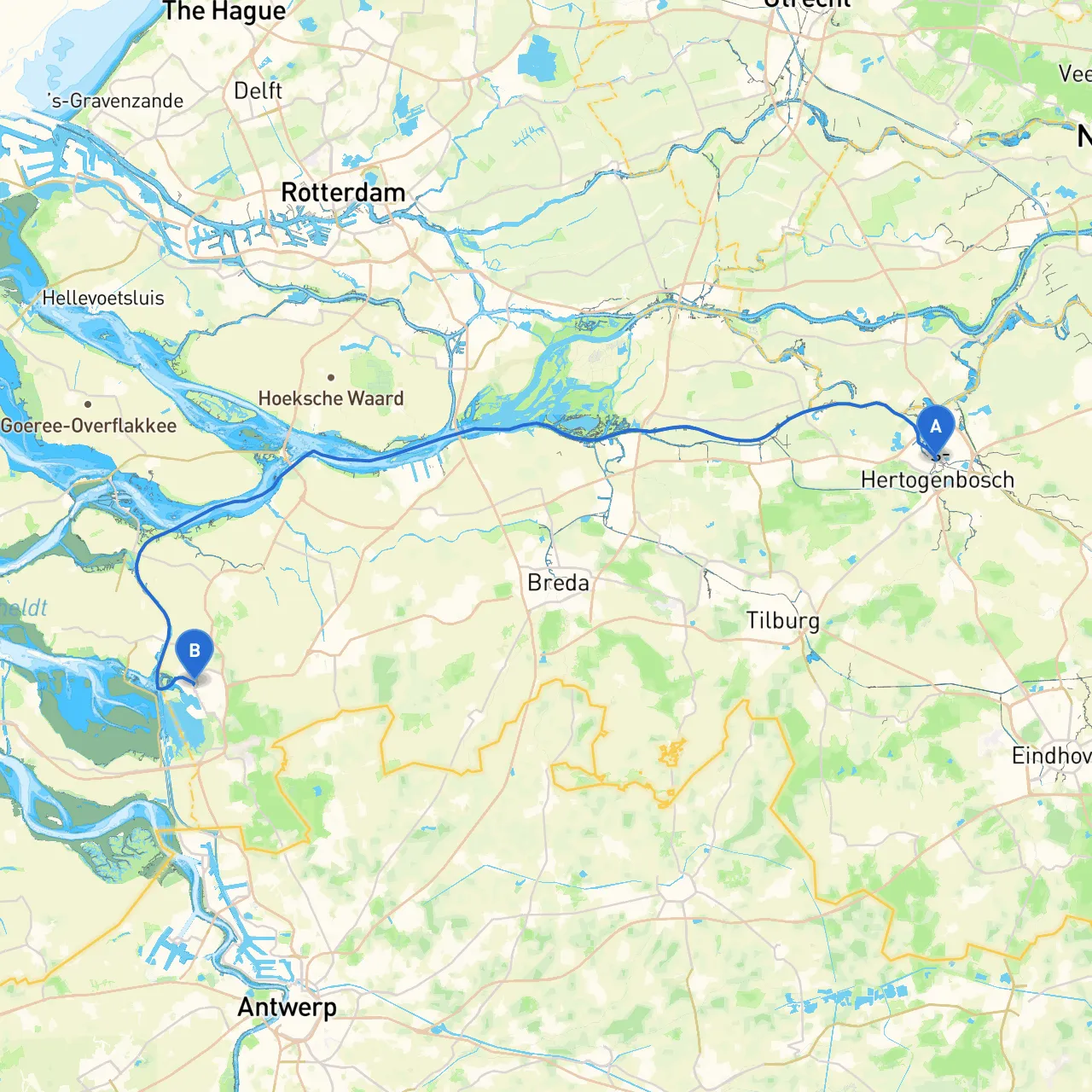 s Hertogenbosch to Bergen op Zoom