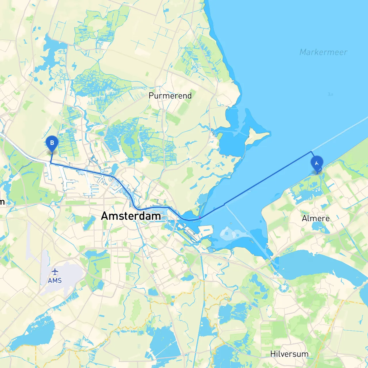Almere to Assendelft